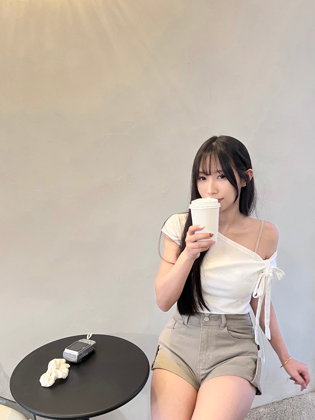 S1098 |美式卷邊牛仔短褲˶ˊᜊˋ˶.ᐟ（3色入）